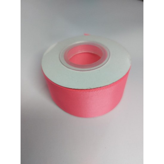 ОПТ Лента репсовая премиум 4 см*20 ярдов, цв. ярко-розовый